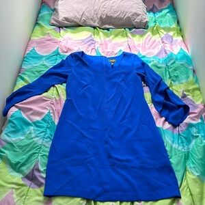 Royal blue shift dress